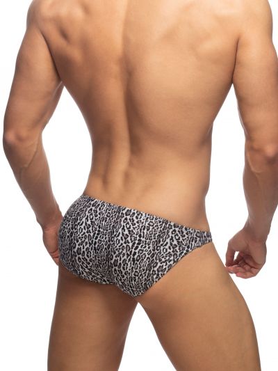 Addicted Leopard mini bikini uimahousut charcoal Mini bikini brief 80% Polyesteri, 20% Elastaani S-XL ADS270_charcoal