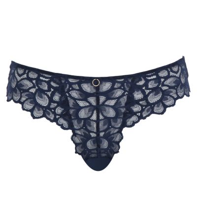 Panache Allure Low Rise Brazilian Brief -alushousut Navy Matalavyötäröiset pitsialushousut Allure-sarjaan. 36-46 10762-NAVY