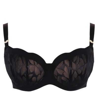 Sculptresse by Panache Ashley UW P Balcony -rintaliivit Black Kaarituettu, topattu simpukkabalconette. 75-100, E-M 11091-BLK