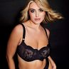 Sculptresse by Panache Ashley UW P Balcony -rintaliivit Black-thumb Kaarituettu, topattu simpukkabalconette. 75-100, E-M 11091-BLK