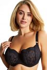 Sculptresse by Panache Ashley UW P Balcony -rintaliivit Black-thumb Kaarituettu, topattu simpukkabalconette. 75-100, E-M 11091-BLK