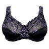 Plaisir Lingerie Beate UW Soft Full Cup -rintaliivit Black & Violet (ENNAKKOTILAUS 13.9.)-thumb Kaarituettu, toppaamaton, joustopitsinen täyskuppiliivi. 80-110 D-H 619431-29/VIO