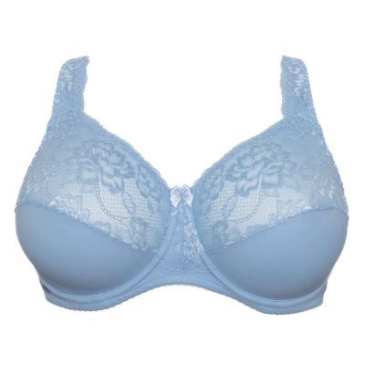 Plaisir Lingerie Beate UW Soft Full Cup -rintaliivit Crystal Blue (ENNAKKOTILAUS 6.2.) Kaarituettu, toppaamaton, joustopitsinen täyskuppiliivi. 80-105 D-H 619431-6/CRB