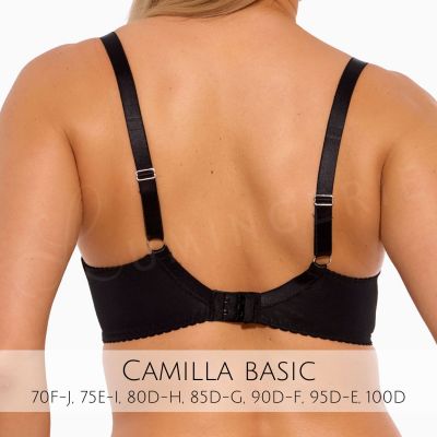 Gaia Lingerie Camilla Soft -rintaliivit Black Kaarituettu, toppaamaton lähes täyskuppinen balconetteliivi. 70-105, D-L BS-1262-CZA-S16