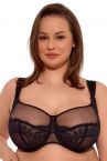 Gaia Lingerie Camilla Soft -rintaliivit Black-thumb Kaarituettu, toppaamaton lähes täyskuppinen balconetteliivi. 70-105, D-L BS-1262-CZA-S16