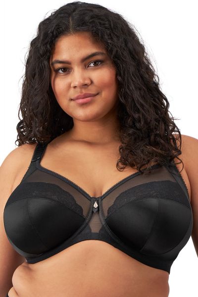 Elomi Cate Allure UW Full Cup-rintaliivit Black Kaarituettu ja toppaamaton kokokuppinen liivi pussitetulla takaosalla. 75-105, F-O EL302405-BLK