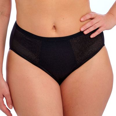 Fantasie Demure Full Brief -alushousut Black Korkeavyötäröiset alushousut joustopitsiä. XS/36 - 2XL/46 FL103251-BLK