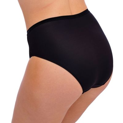 Fantasie Demure Full Brief -alushousut Black Korkeavyötäröiset alushousut joustopitsiä. XS/36 - 2XL/46 FL103251-BLK