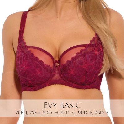 Gaia Lingerie Evy Semi Soft -rintaliivit Raspberry Red Kaarituettu, puolitopattu 70-105, D-L BS-1275-MAL