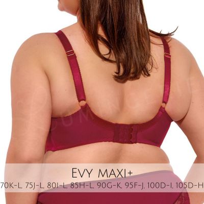 Gaia Lingerie Evy Semi Soft -rintaliivit Raspberry Red Kaarituettu, puolitopattu 70-105, D-L BS-1275-MAL