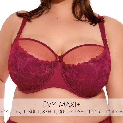 Gaia Lingerie Evy Semi Soft -rintaliivit Raspberry Red Kaarituettu, puolitopattu 70-105, D-L BS-1275-MAL