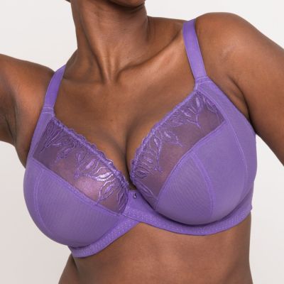 Curvy Kate Flare Full Cup Plunge -rintaliivit Amethyst Purple Kaarituettu, toppaamaton, täyskuppinen edestä syvään uurrettu meshliivi. 70-105, E-M CK-087101-AMP