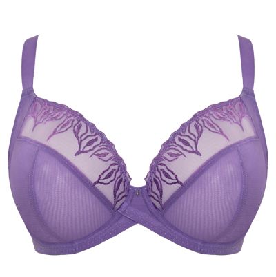 Curvy Kate Flare Full Cup Plunge -rintaliivit Amethyst Purple Kaarituettu, toppaamaton, täyskuppinen edestä syvään uurrettu meshliivi. 70-105, E-M CK-087101-AMP