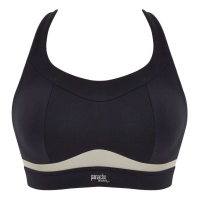 Panache Sport 7344 Freedom NW NP -urheilurintaliivit Black & Chalk Kaaritueton, toppaamaton urheiluliivi, jossa muunneltavat olkaimet. 60-90, D-M 7344-BLK/CHK