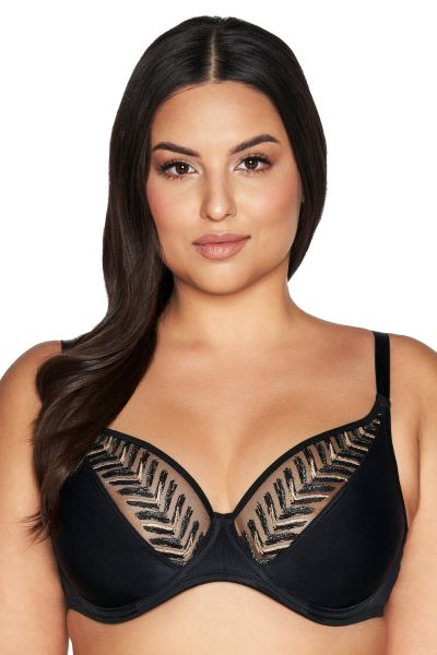 Ava Goddess UW Soft Bralette -rintaliivit Black Kaarituettu ja toppaamaton liivi yhdellä pystysaumalla. 65-105, D-L AV2118-BLK