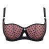 Curvy Kate Boost Heartbreaker UW Padded Balcony -rintaliivit Black/Pink-thumb Kaarituettu, topattu push up -balconette sydänkuosilla. 65-105, E-M CK-092-106-BPK