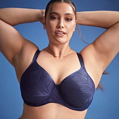 Sculptresse by Panache Illuminate UW Moulded NP -t-paitaliivit French Navy Kaarituettu, toppaamaton ja saumaton täyskuppinen t-paitaliivi. 75-105, D-M 10701-FRY