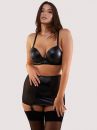 Playful Promises Iris UW Padded Plunge -rintaliivit Black Leatherette-thumb Kaarituettu, topattu plungeliivi keinonahkamateriaalista. 65-100, D-K PP-3316-BLE