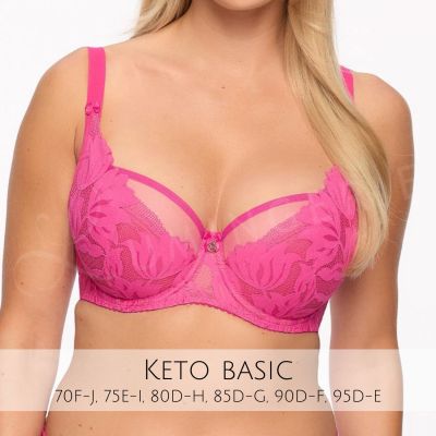 Gaia Lingerie Keto Semi Soft -rintaliivit Fuksja Kaarituettu, puolitopattu. 70-105, D-L BS-1134-FUK