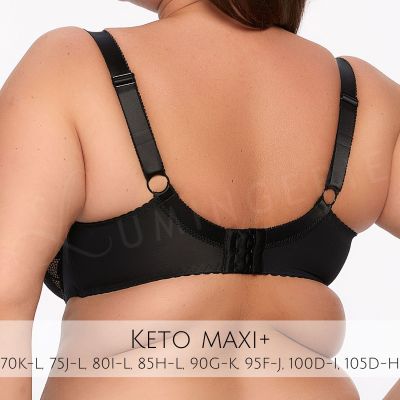 Gaia Lingerie Keto Semi Soft -rintaliivit Black Kaarituettu, puolitopattu. 70-105, D-L BS-1134-CZA