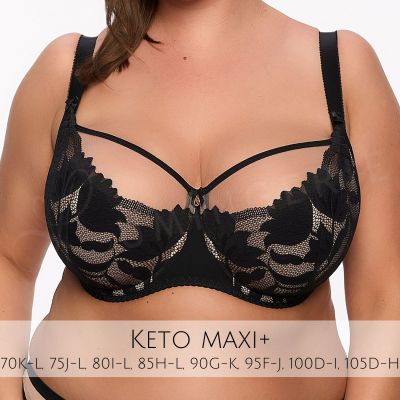 Gaia Lingerie Keto Semi Soft -rintaliivit Black Kaarituettu, puolitopattu. 70-105, D-L BS-1134-CZA