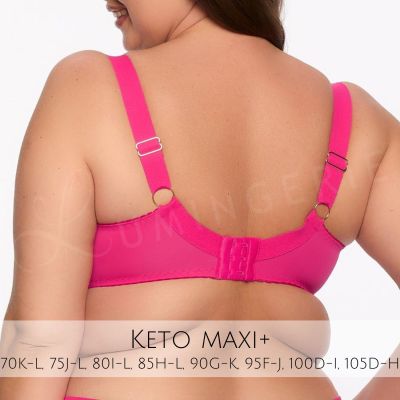 Gaia Lingerie Keto Semi Soft -rintaliivit Fuksja Kaarituettu, puolitopattu. 70-105, D-L BS-1134-FUK