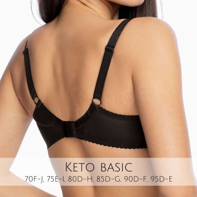 Gaia Lingerie Keto Semi Soft -rintaliivit Black Kaarituettu, puolitopattu. 70-105, D-L BS-1134-CZA