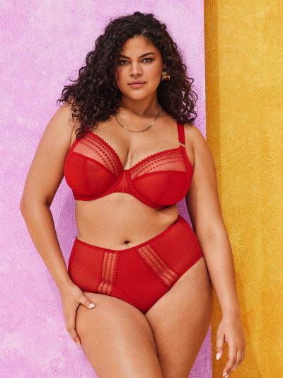 Elomi Matilda Full Brief -alushousut Haute Red Full Brief -malliset alushousut Matilda-sarjaan. M/40 - 4XL/50 EL8906-HAD