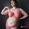 Panache Allure UW Full Cup -rintaliivit Coral-thumb Kaarituettu, toppaamaton, lähes täyskuppinen pitsiliivi. 65-90, E-M 10765-CRL