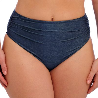 Fantasie Paros Coast Full Brief -bikinihousut Midnight Sparkle Korkeavyötäröiset bikinihousut rypytyksillä. 38-46 FS506171-MIA