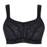 Panache Sport 5021C Power UW P -urheilurintaliivit Black Lace & Chalk-thumb Kaarituettu, topattu urheiluliivi muunneltavilla olkaimilla. 65-90, E-M 5021C-BLC