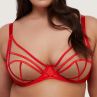 Playful Promises Ramona UW Strap & Mesh -rintaliivit Ruby Red Satin-thumb Kaarituettu, toppaamaton meshliivi remmiyksityiskohdilla. 65-100, D-K PP-3220-RR