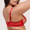 Playful Promises Ramona UW Strap & Mesh -rintaliivit Ruby Red Satin-thumb Kaarituettu, toppaamaton meshliivi remmiyksityiskohdilla. 65-100, D-K PP-3220-RR