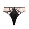 Playful Promises Ramona Strap & Mesh HW Thong -stringit Black Leatherette (ENNAKKOTILAUS 18.9.)-thumb  38 - 54 PP-HW-3220-L