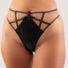 Playful Promises Ramona Strap & Mesh HW Thong -stringit Black Leatherette (ENNAKKOTILAUS 18.9.)-thumb  38 - 54 PP-HW-3220-L