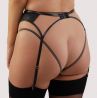 Playful Promises Ramona Strap & Mesh HW -sukkanauhavyö Black Leatherette (ENNAKKOTILAUS 18.9.)-thumb  38 - 54 PP-SB-3220-L