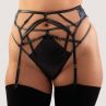 Playful Promises Ramona Strap & Mesh HW -sukkanauhavyö Black Leatherette (ENNAKKOTILAUS 18.9.)-thumb  38 - 54 PP-SB-3220-L