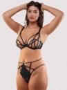 Playful Promises Ramona UW Strap & Mesh -rintaliivit Black Leatherette (ENNAKKOTILAUS 18.9.)-thumb Kaarituettu, toppaamaton meshliivi remmiyksityiskohdilla. 65-100, D-K PP-3220-L