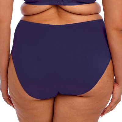 Elomi Smooth Full Brief -alushousut Midnight Korkeavyötäröiset, yksinkertaiset ja koristeettomat alushousut. S/36-38 - 3XL-4XL/48-50 EL4565-MIH