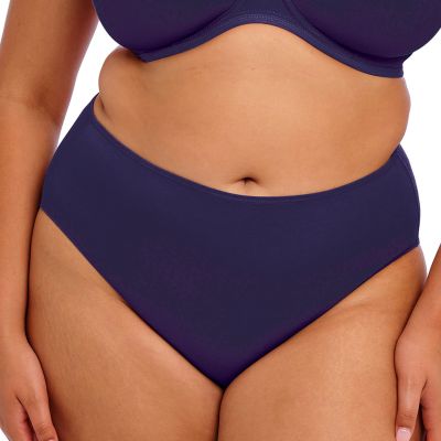 Elomi Smooth Full Brief -alushousut Midnight Korkeavyötäröiset, yksinkertaiset ja koristeettomat alushousut. S/36-38 - 3XL-4XL/48-50 EL4565-MIH