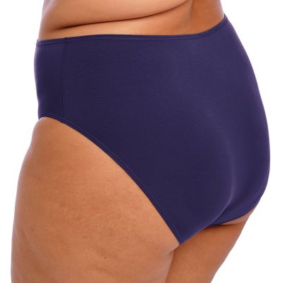 Elomi Smooth Full Brief -alushousut Midnight Korkeavyötäröiset, yksinkertaiset ja koristeettomat alushousut. S/36-38 - 3XL-4XL/48-50 EL4565-MIH