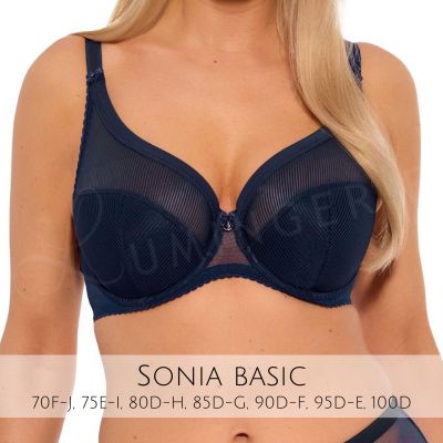 Gaia Lingerie Sonia Semi Soft -rintaliivit Navy Blue Puolitopattu ja kaarituettu liivimalli. 70-105, D-L BS-1058-GRA