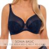 Gaia Lingerie Sonia Semi Soft -rintaliivit Navy Blue-thumb Puolitopattu ja kaarituettu liivimalli. 70-105, D-L BS-1058-GRA