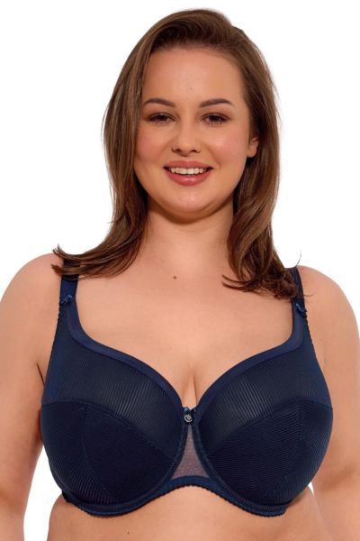 Gaia Lingerie Sonia Semi Soft -rintaliivit Navy Blue Puolitopattu ja kaarituettu liivimalli. 70-105, D-L BS-1058-GRA