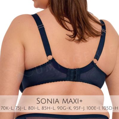 Gaia Lingerie Sonia Semi Soft -rintaliivit Navy Blue Puolitopattu ja kaarituettu liivimalli. 70-105, D-L BS-1058-GRA