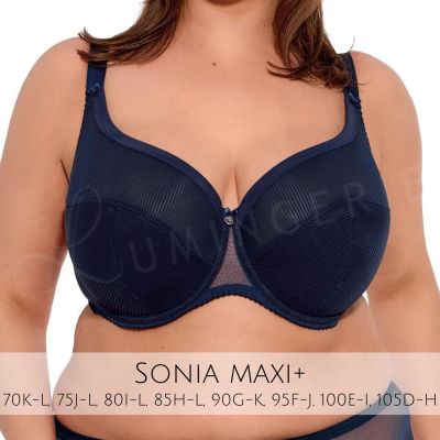 Gaia Lingerie Sonia Semi Soft -rintaliivit Navy Blue Puolitopattu ja kaarituettu liivimalli. 70-105, D-L BS-1058-GRA