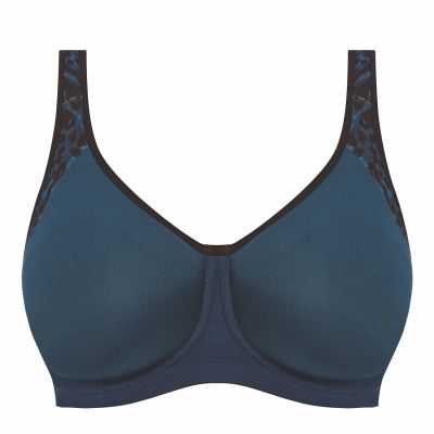 Freya Active Sonic UW Moulded-urheilurintaliivit Midnight Leopard Kaarituettu ja topattu, kupeista saumaton urheiluliivi, jossa muunneltavat olkaimet. 60-90, D-K AC4892-MIO