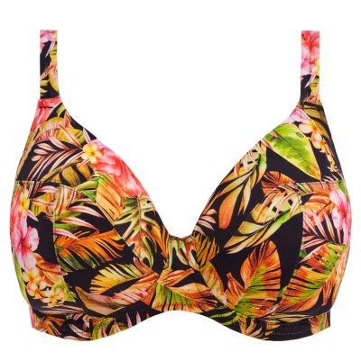 Elomi Tiger Valley UW Plunge -bikiniliivit Black Kaarituettu edestä avara plungemallinen bikiniliivi. 75-100, E-L ES802306-BLK