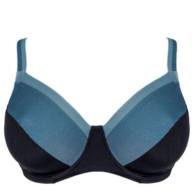 Plaisir Lingerie Wave UW Full Cup -bikiniliivit Sparkly Blue Kaarituettu, toppaamaton bikiniliivi. 80-105 D-H T0025-24/SPB