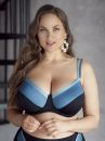 Plaisir Lingerie Wave UW Full Cup -bikiniliivit Sparkly Blue-thumb Kaarituettu, toppaamaton bikiniliivi. 80-105 D-H T0025-24/SPB